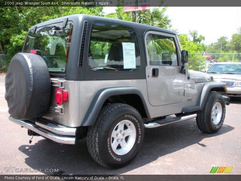 Silverstone Metallic / Agate 2000 Jeep Wrangler Sport 4x4