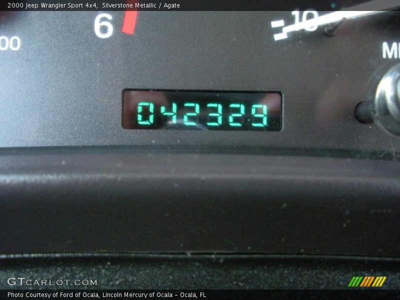 Silverstone Metallic / Agate 2000 Jeep Wrangler Sport 4x4