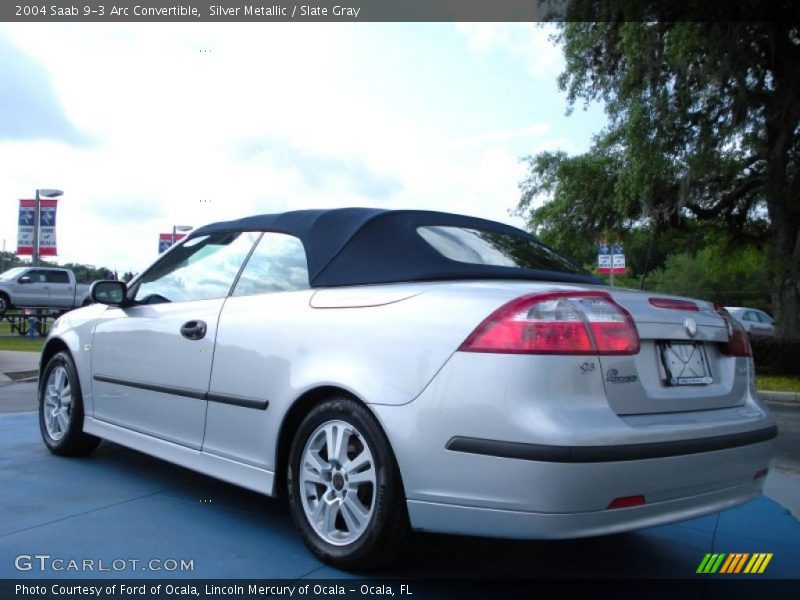 Silver Metallic / Slate Gray 2004 Saab 9-3 Arc Convertible