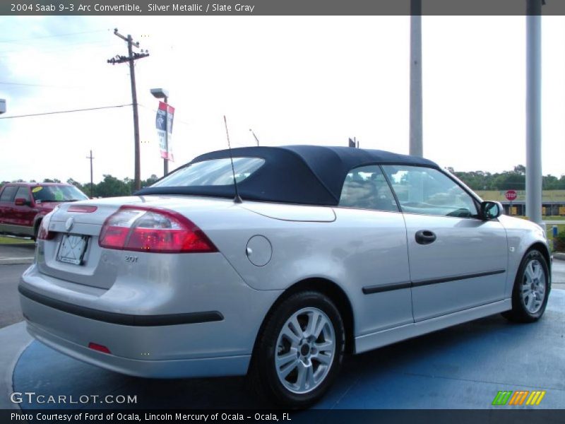 Silver Metallic / Slate Gray 2004 Saab 9-3 Arc Convertible