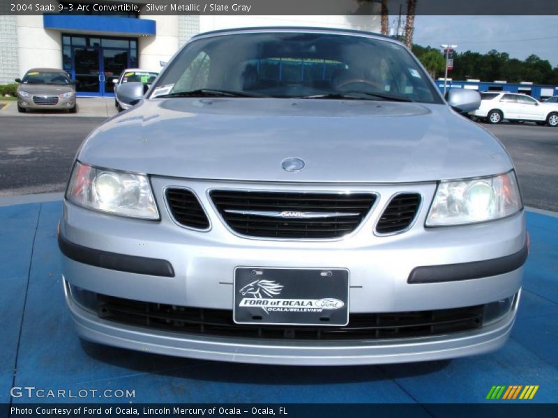 Silver Metallic / Slate Gray 2004 Saab 9-3 Arc Convertible