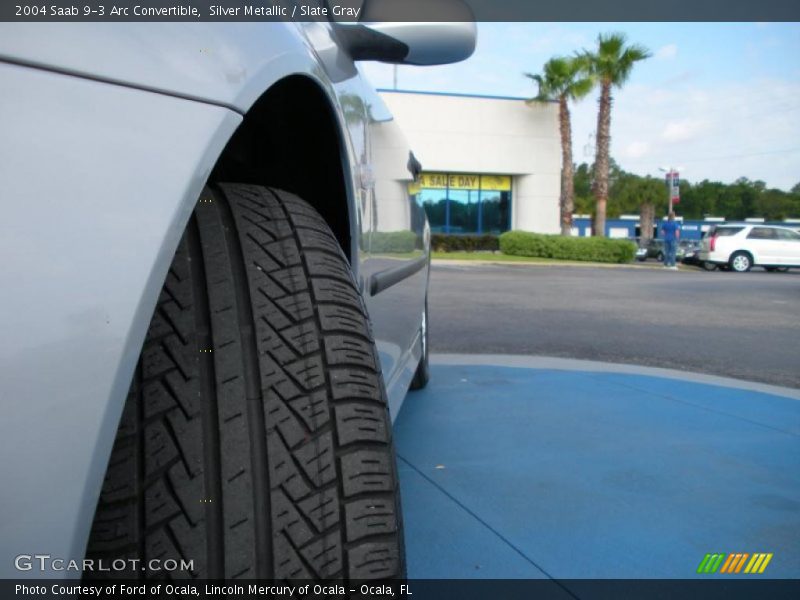 Silver Metallic / Slate Gray 2004 Saab 9-3 Arc Convertible