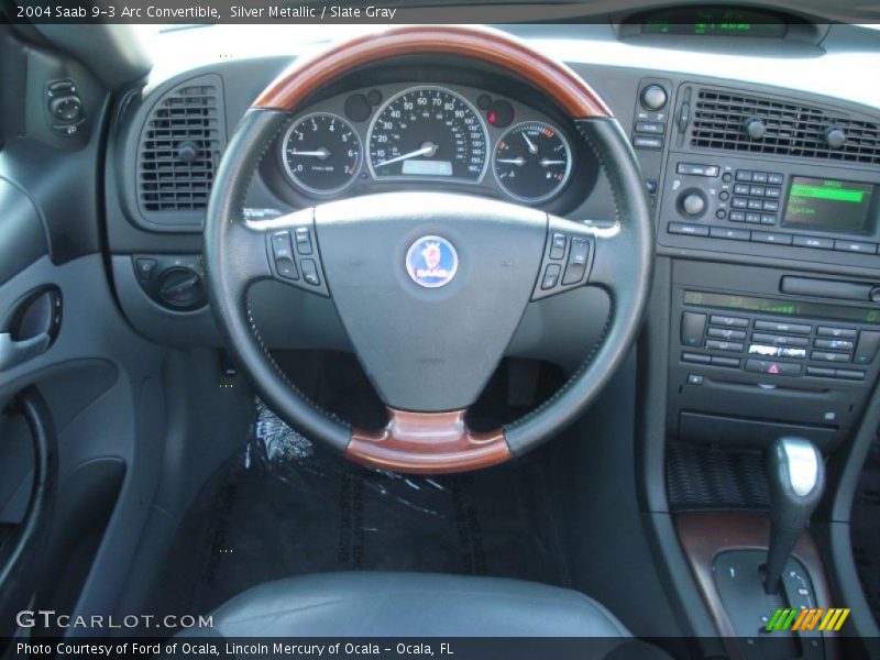 Silver Metallic / Slate Gray 2004 Saab 9-3 Arc Convertible