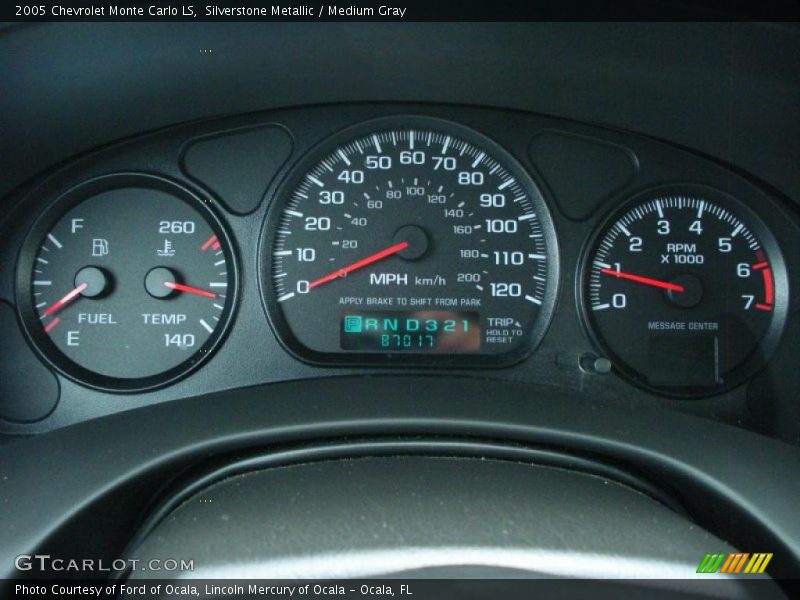 Silverstone Metallic / Medium Gray 2005 Chevrolet Monte Carlo LS