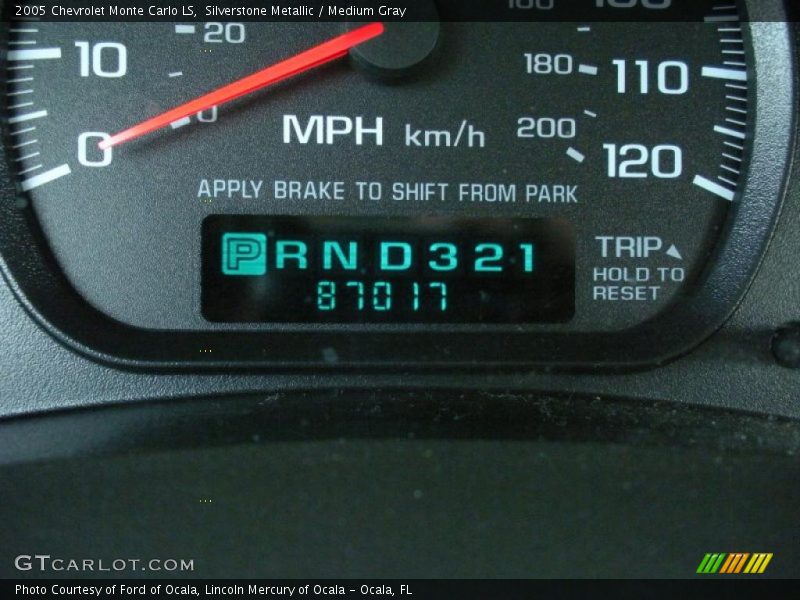 Silverstone Metallic / Medium Gray 2005 Chevrolet Monte Carlo LS