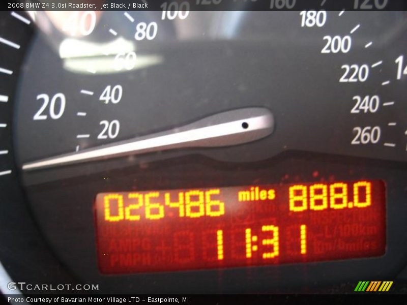 Jet Black / Black 2008 BMW Z4 3.0si Roadster