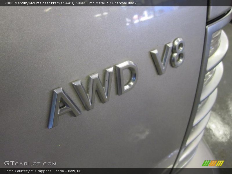 Silver Birch Metallic / Charcoal Black 2006 Mercury Mountaineer Premier AWD