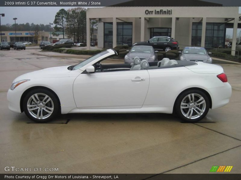 Moonlight White / Stone 2009 Infiniti G 37 Convertible