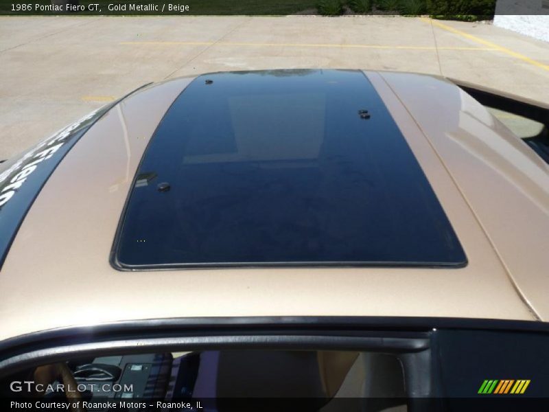 Sunroof of 1986 Fiero GT