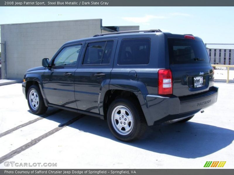 Steel Blue Metallic / Dark Slate Gray 2008 Jeep Patriot Sport
