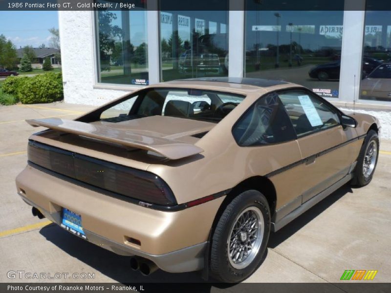 1986 Fiero GT Gold Metallic