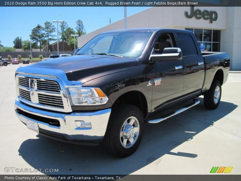 Rugged Brown Pearl / Light Pebble Beige/Bark Brown 2010 Dodge Ram 3500 Big Horn Edition Crew Cab 4x4