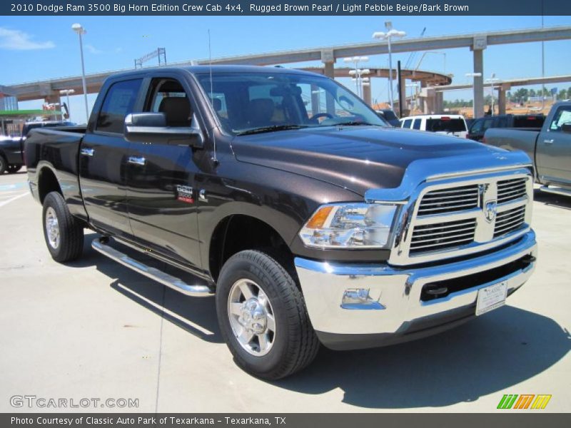 Rugged Brown Pearl / Light Pebble Beige/Bark Brown 2010 Dodge Ram 3500 Big Horn Edition Crew Cab 4x4