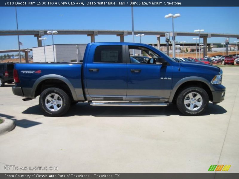 Deep Water Blue Pearl / Dark Slate/Medium Graystone 2010 Dodge Ram 1500 TRX4 Crew Cab 4x4
