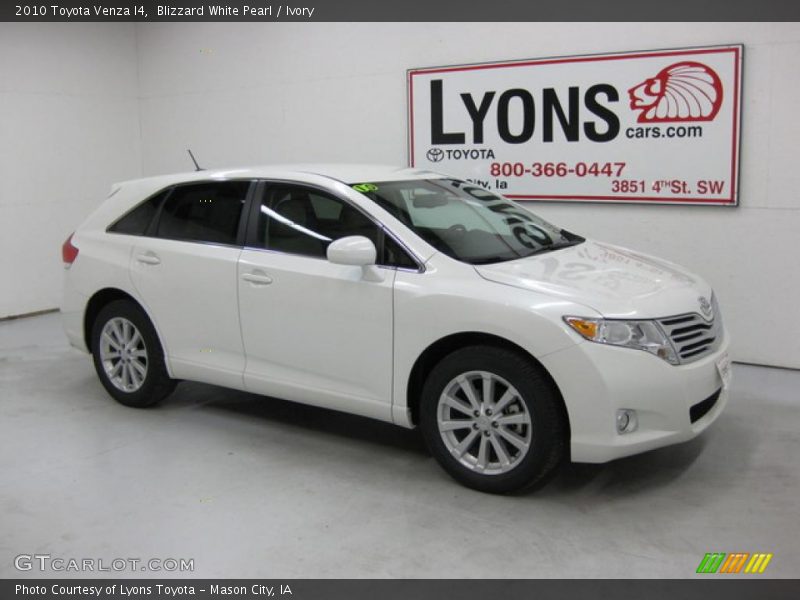 Blizzard White Pearl / Ivory 2010 Toyota Venza I4