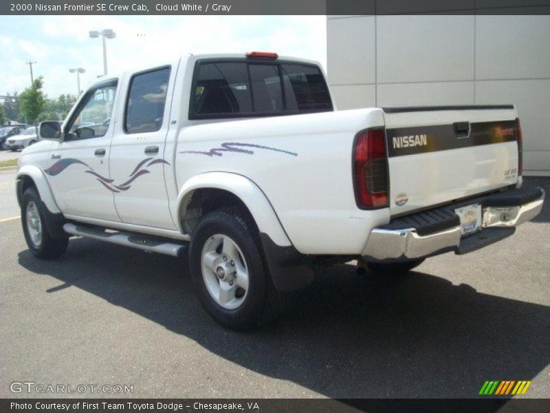 Cloud White / Gray 2000 Nissan Frontier SE Crew Cab