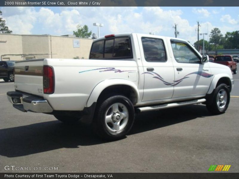 Cloud White / Gray 2000 Nissan Frontier SE Crew Cab