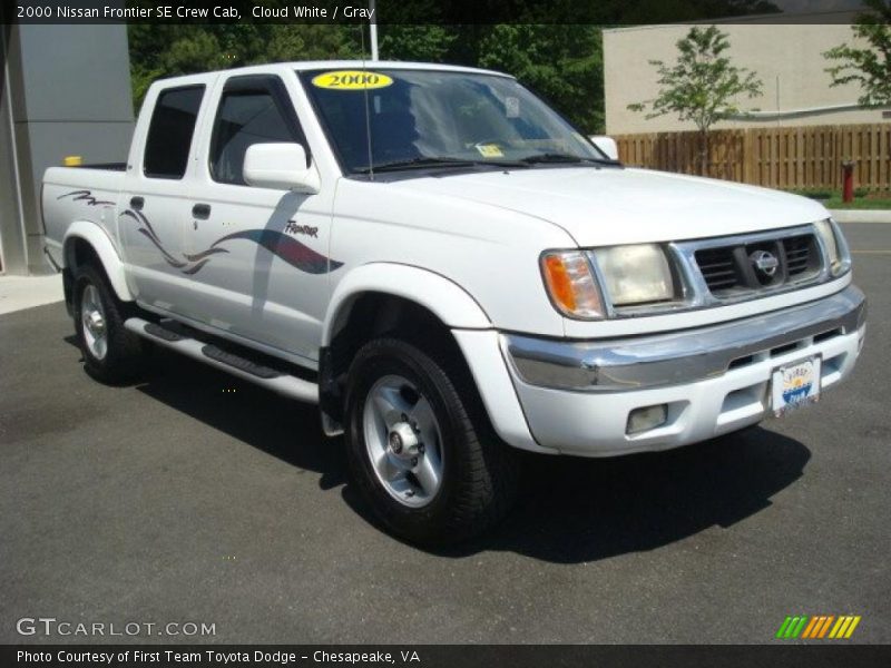 Cloud White / Gray 2000 Nissan Frontier SE Crew Cab