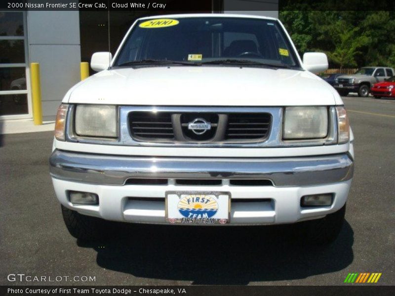 Cloud White / Gray 2000 Nissan Frontier SE Crew Cab