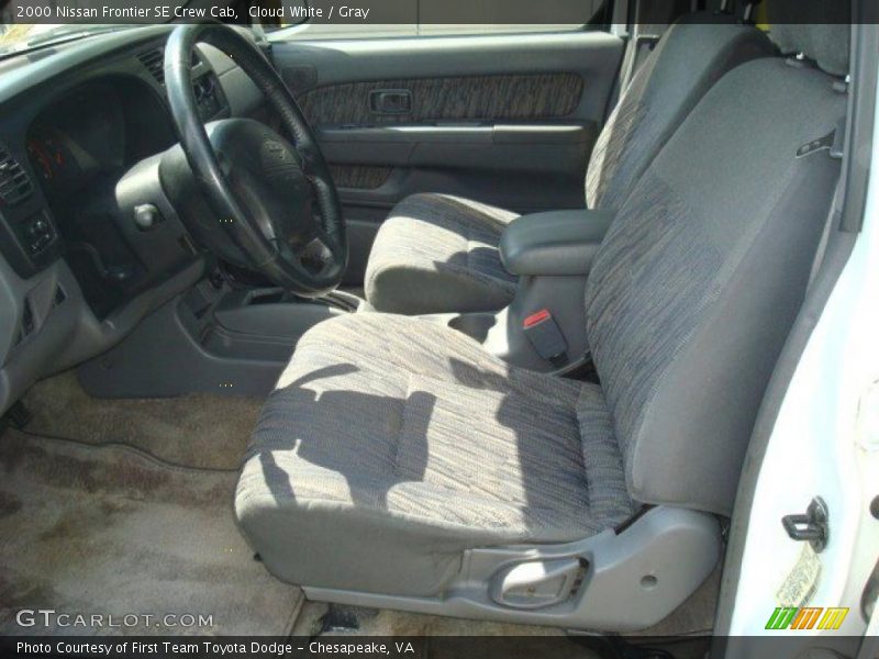 Cloud White / Gray 2000 Nissan Frontier SE Crew Cab