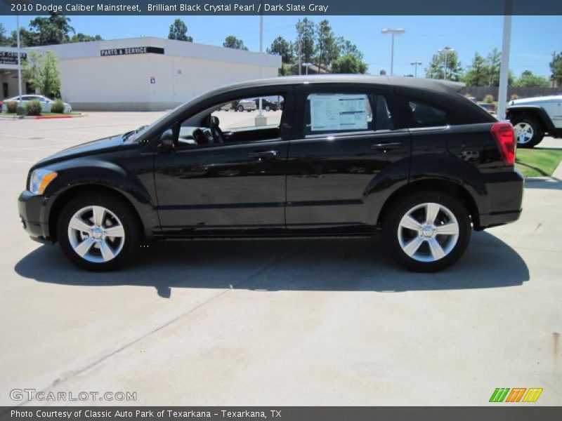 Brilliant Black Crystal Pearl / Dark Slate Gray 2010 Dodge Caliber Mainstreet