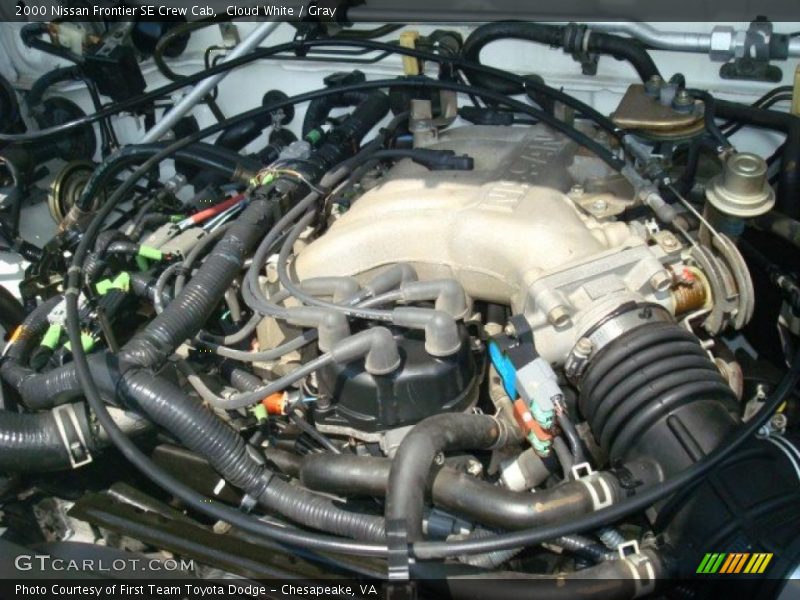 Cloud White / Gray 2000 Nissan Frontier SE Crew Cab