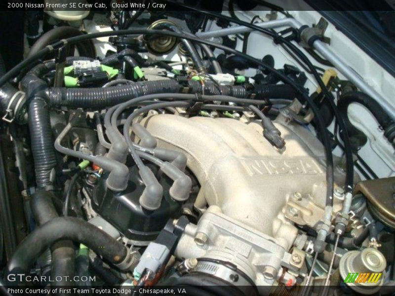 Cloud White / Gray 2000 Nissan Frontier SE Crew Cab