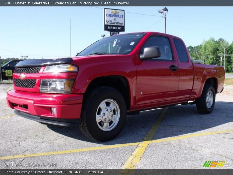 Victory Red / Medium Pewter 2008 Chevrolet Colorado LS Extended Cab