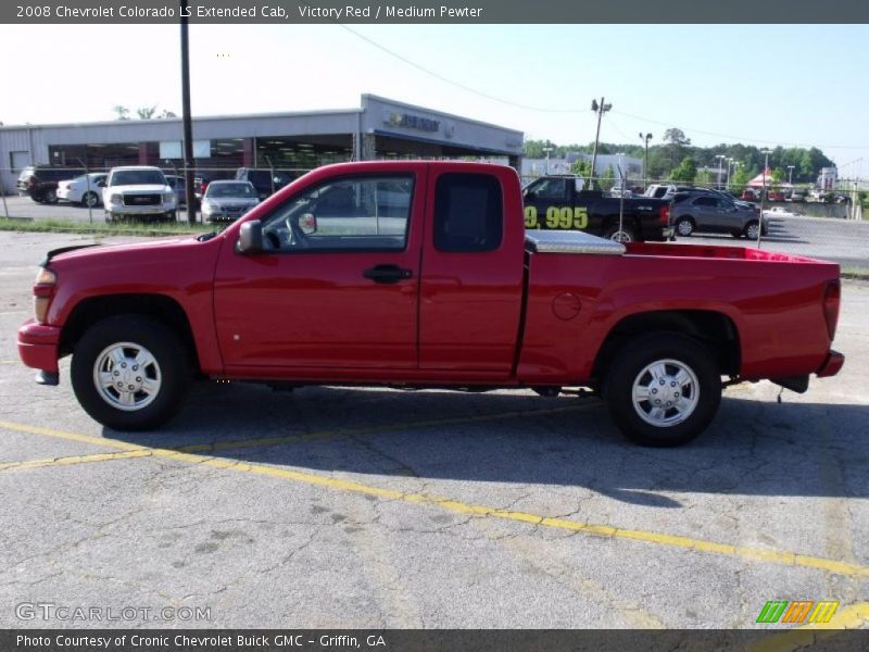 Victory Red / Medium Pewter 2008 Chevrolet Colorado LS Extended Cab