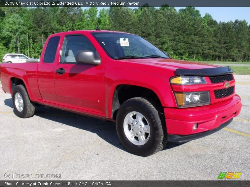 Victory Red / Medium Pewter 2008 Chevrolet Colorado LS Extended Cab