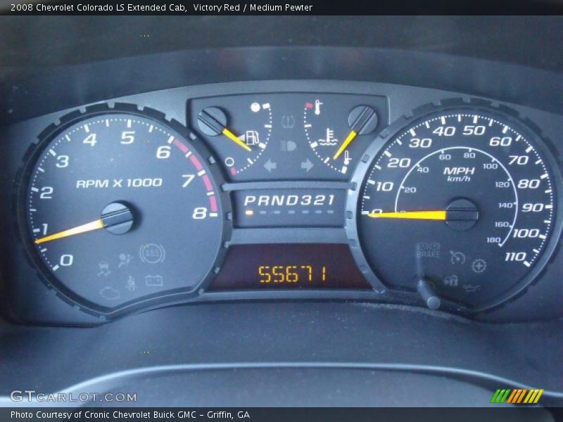 Victory Red / Medium Pewter 2008 Chevrolet Colorado LS Extended Cab