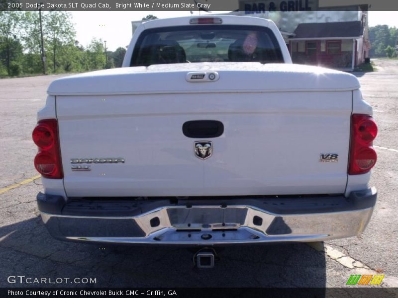 Bright White / Medium Slate Gray 2005 Dodge Dakota SLT Quad Cab