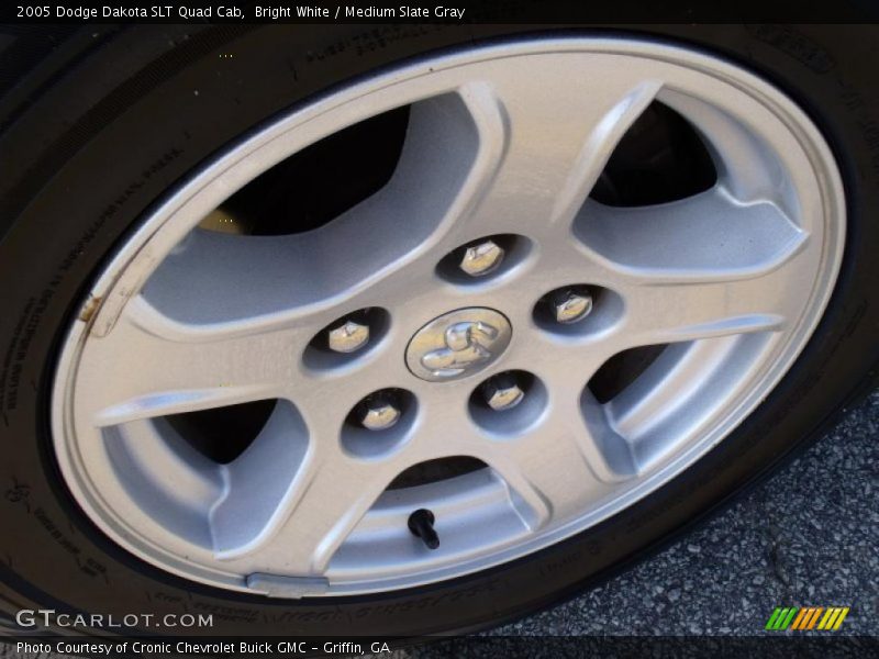 Bright White / Medium Slate Gray 2005 Dodge Dakota SLT Quad Cab