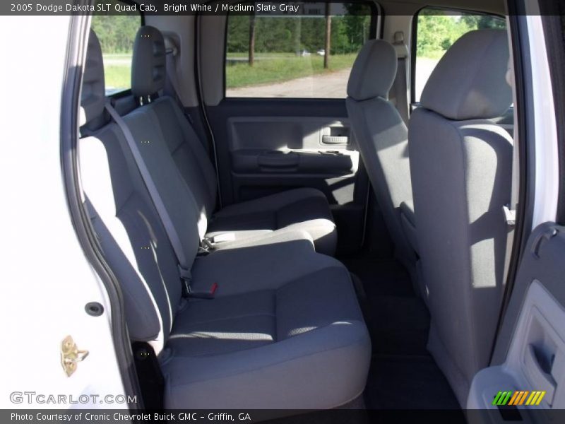 Bright White / Medium Slate Gray 2005 Dodge Dakota SLT Quad Cab