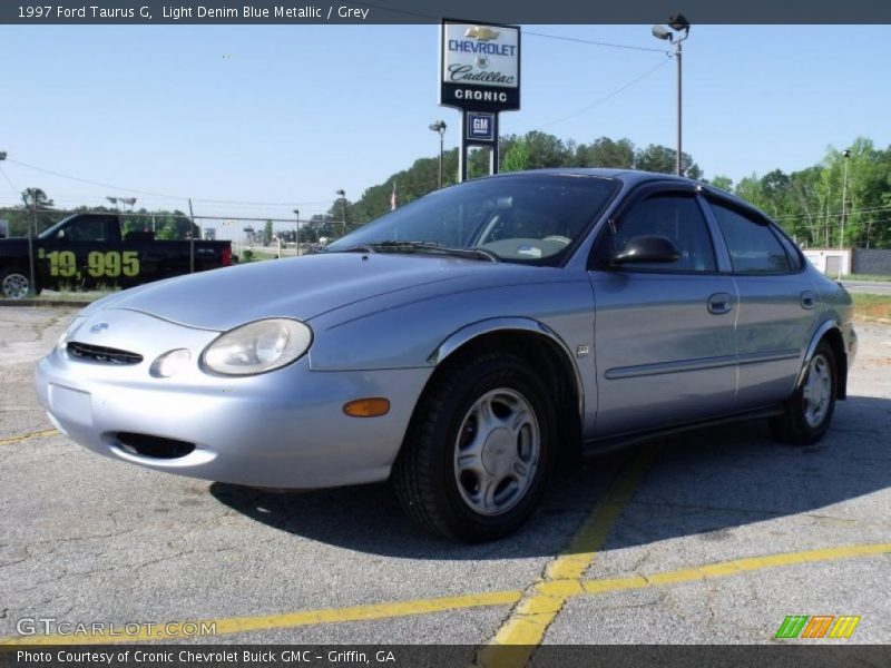 Light Denim Blue Metallic / Grey 1997 Ford Taurus G