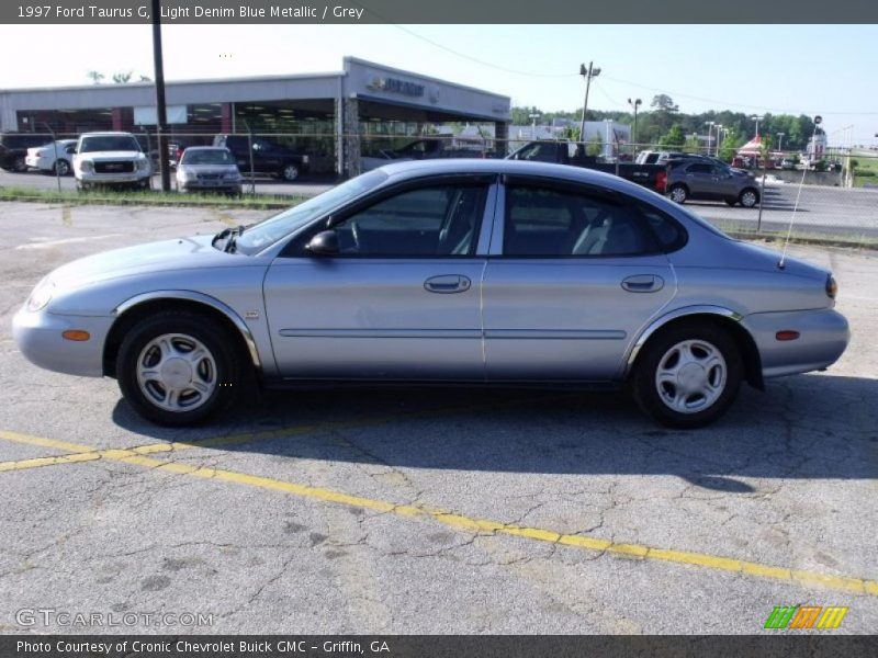 Light Denim Blue Metallic / Grey 1997 Ford Taurus G