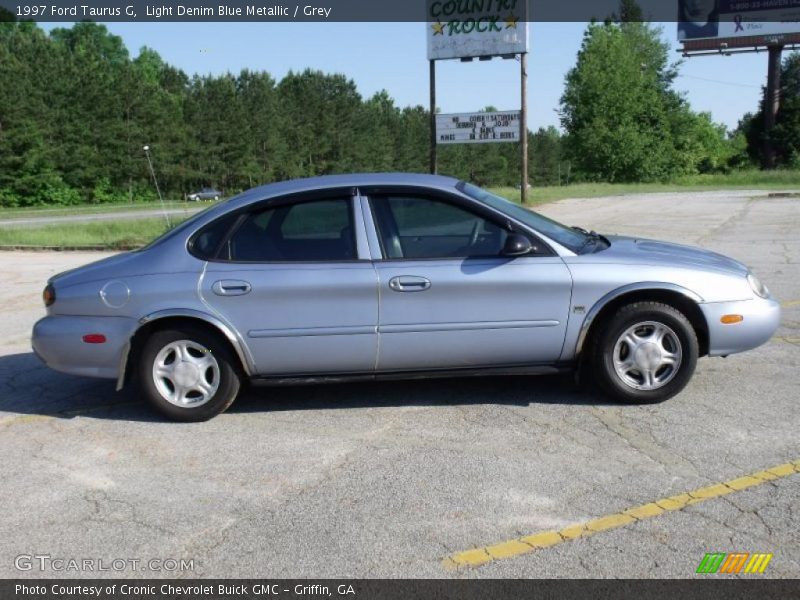 Light Denim Blue Metallic / Grey 1997 Ford Taurus G