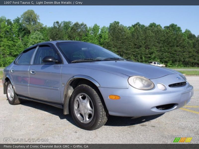 Light Denim Blue Metallic / Grey 1997 Ford Taurus G