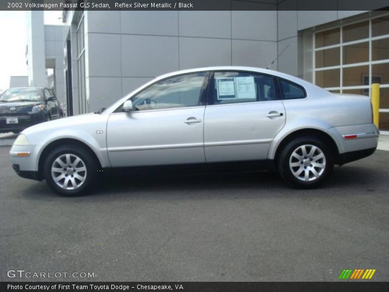 Reflex Silver Metallic / Black 2002 Volkswagen Passat GLS Sedan