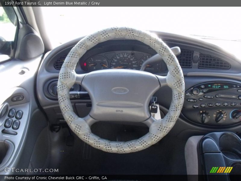 Light Denim Blue Metallic / Grey 1997 Ford Taurus G