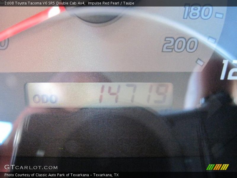 Impulse Red Pearl / Taupe 2008 Toyota Tacoma V6 SR5 Double Cab 4x4