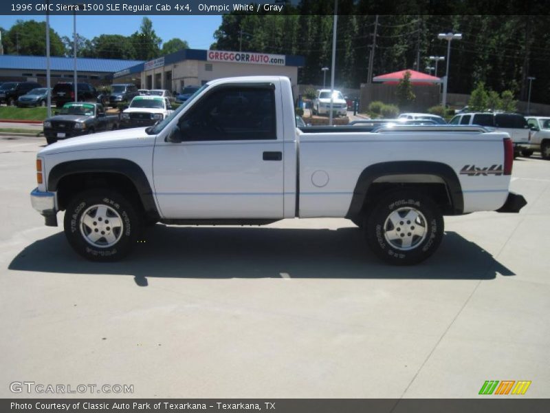 Olympic White / Gray 1996 GMC Sierra 1500 SLE Regular Cab 4x4
