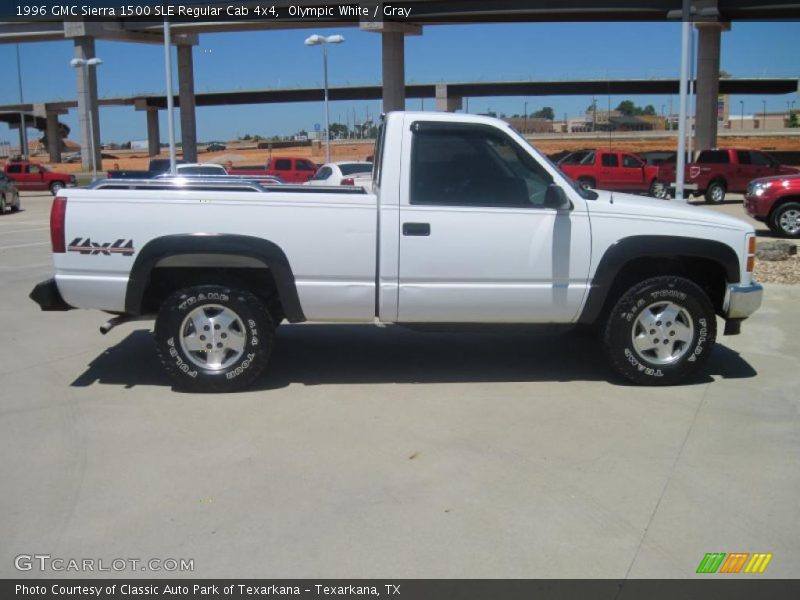 Olympic White / Gray 1996 GMC Sierra 1500 SLE Regular Cab 4x4