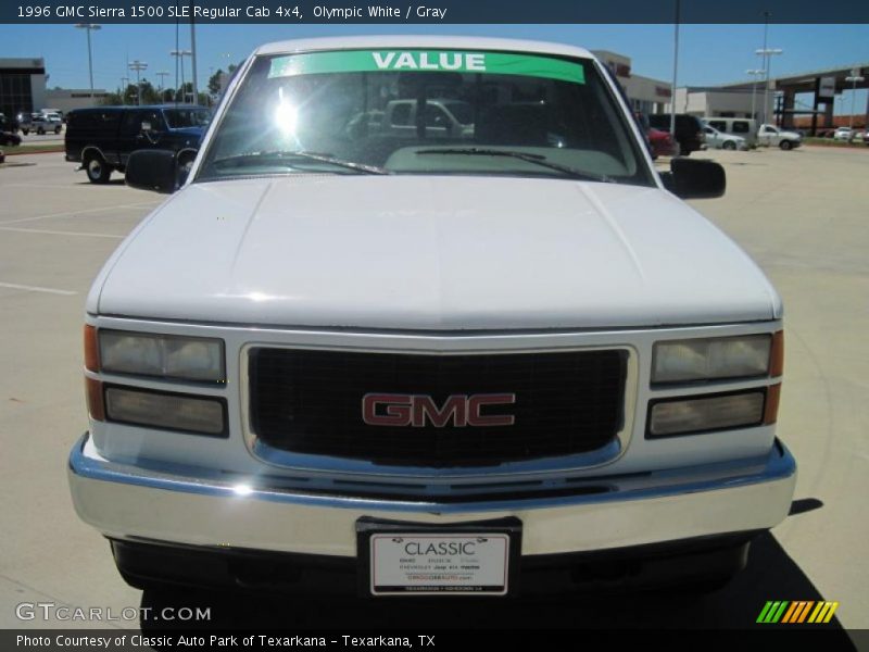 Olympic White / Gray 1996 GMC Sierra 1500 SLE Regular Cab 4x4