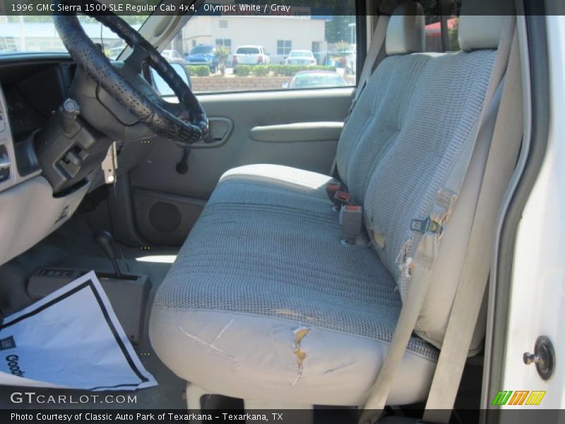 Olympic White / Gray 1996 GMC Sierra 1500 SLE Regular Cab 4x4