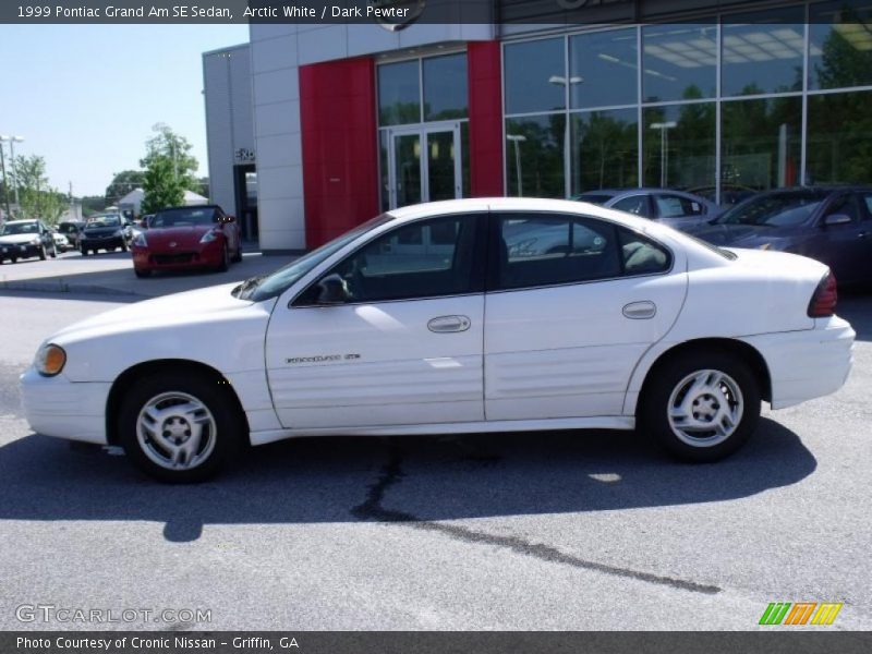 Arctic White / Dark Pewter 1999 Pontiac Grand Am SE Sedan