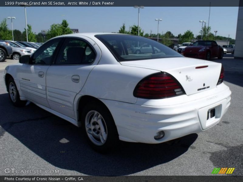Arctic White / Dark Pewter 1999 Pontiac Grand Am SE Sedan