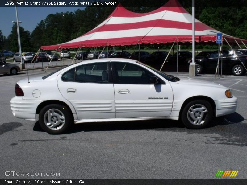 Arctic White / Dark Pewter 1999 Pontiac Grand Am SE Sedan
