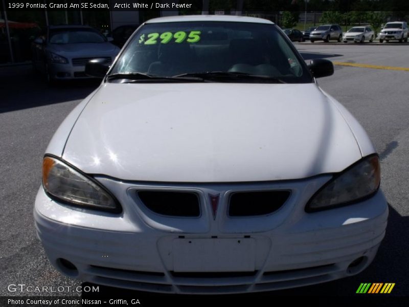 Arctic White / Dark Pewter 1999 Pontiac Grand Am SE Sedan