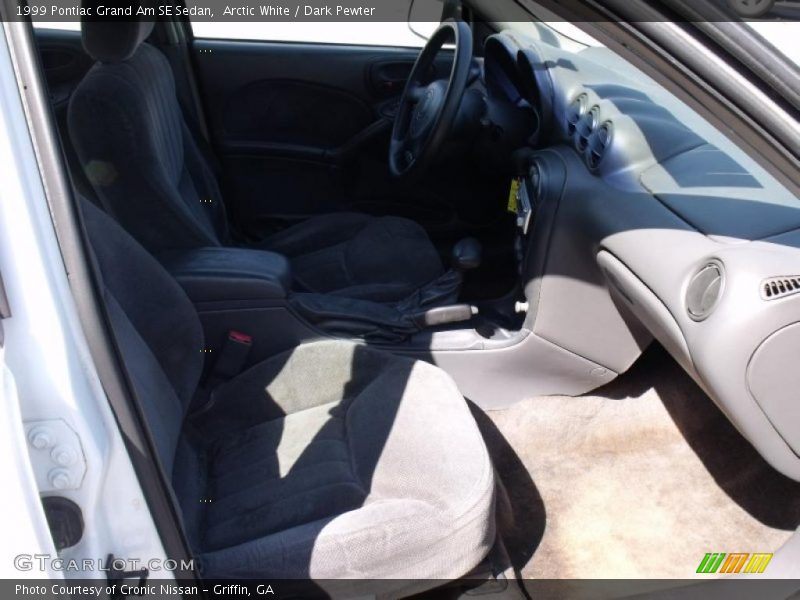 Arctic White / Dark Pewter 1999 Pontiac Grand Am SE Sedan